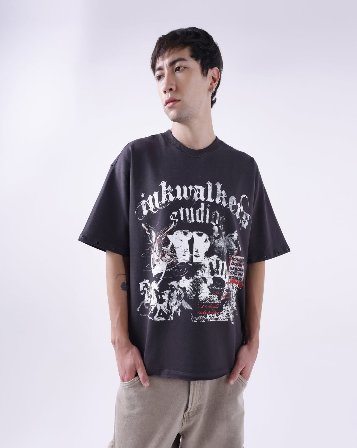 Inkwalkers Glitch Tee - Grey