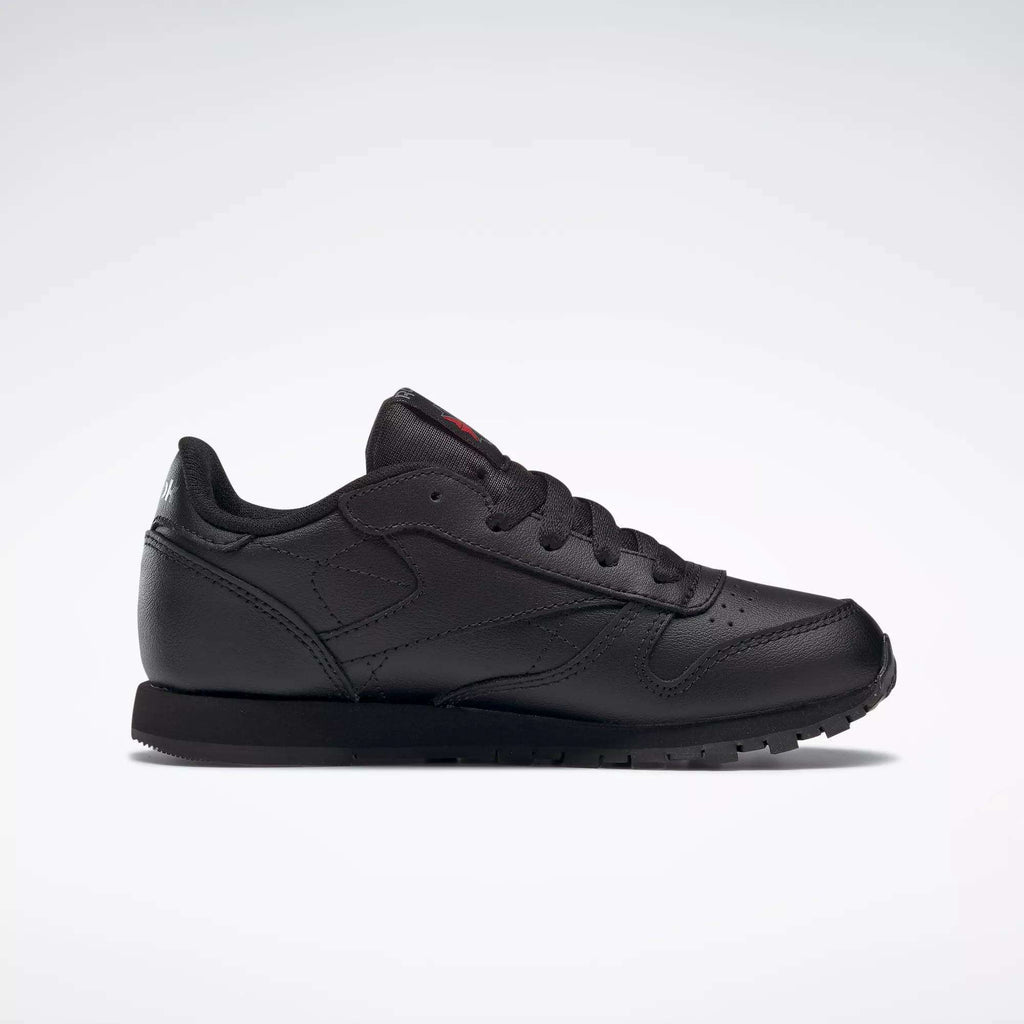 Reebok Classic Leather (Little Kid) Black/Black - 50170-BLK
