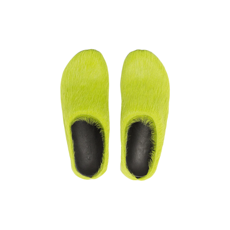 Marni 'Fussbett Sabot' Green Slides