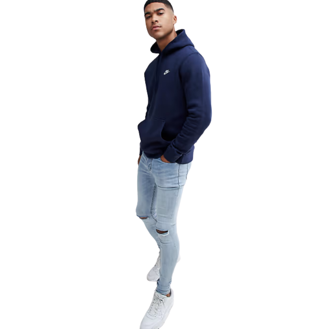 Nike pullover hoodie with swoosh logo - Men's
