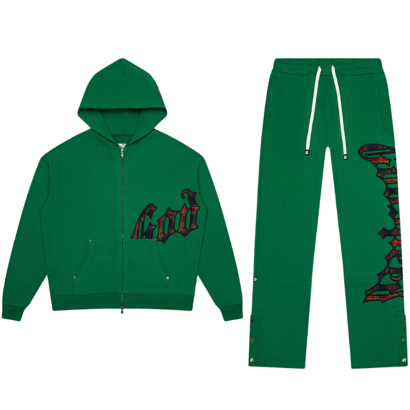 Godspeed OG Logo Plaid Green Hoodie