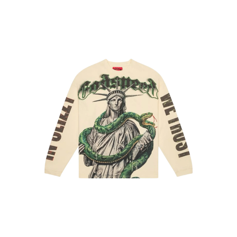 Godspeed 'Top 5 Slizzy BOOM' Bone LS Tee - Men's