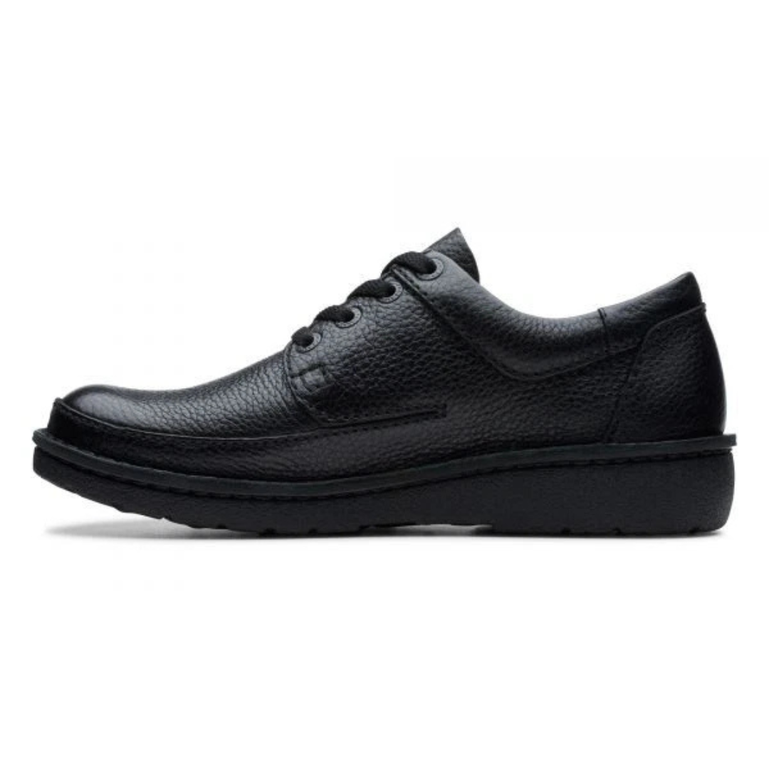 Clarks Nature II Black Grained Leather - Men's