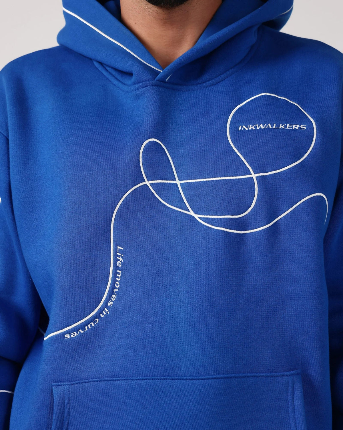 Inkwalkers Path of Life Hoodie - Royal Blue detail