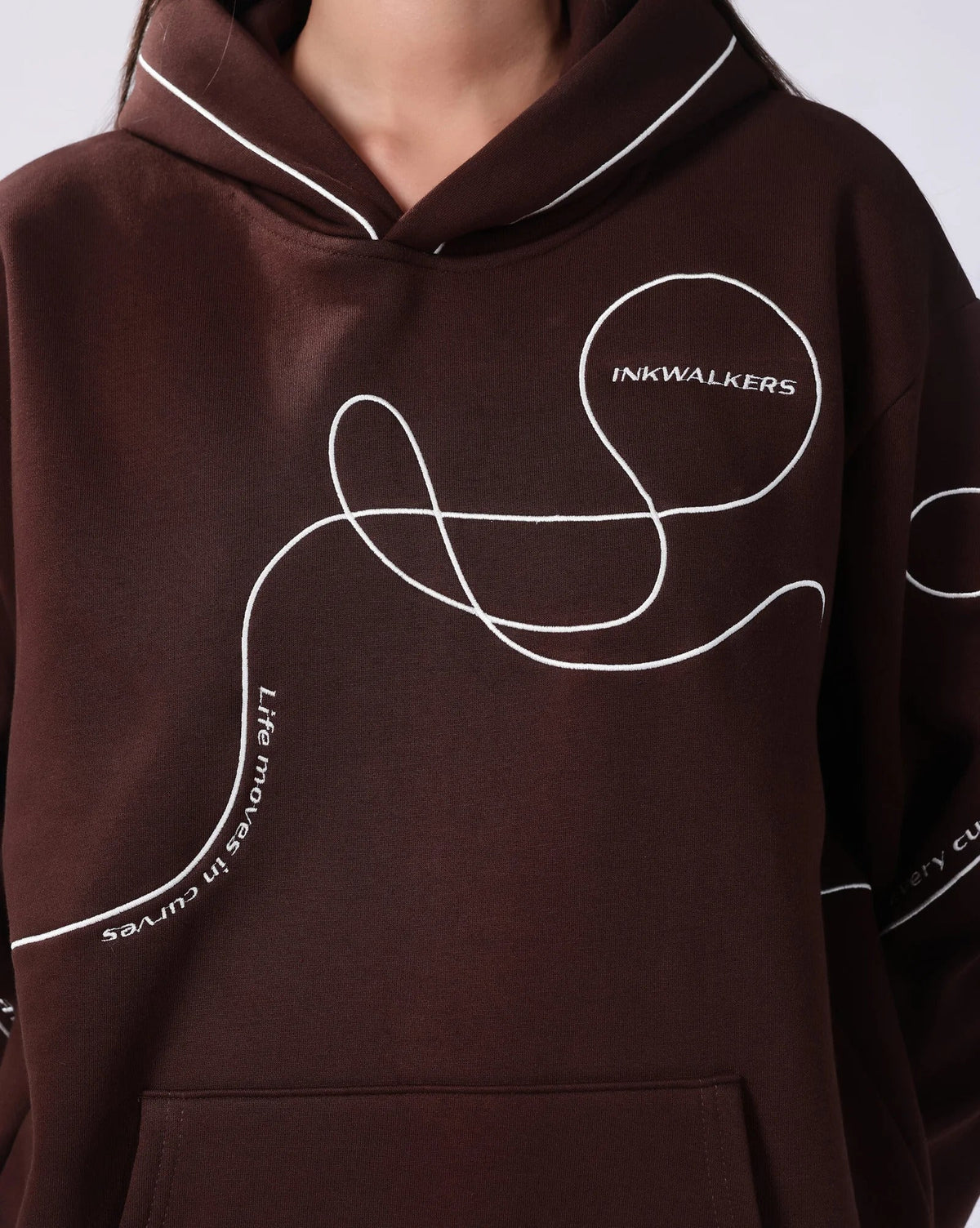 Inkwalkers Path of Life Hoodie - Brown detail