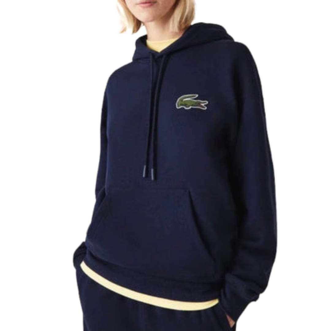 Lacoste Unisex Loose Fit Hooded Sweatshirt