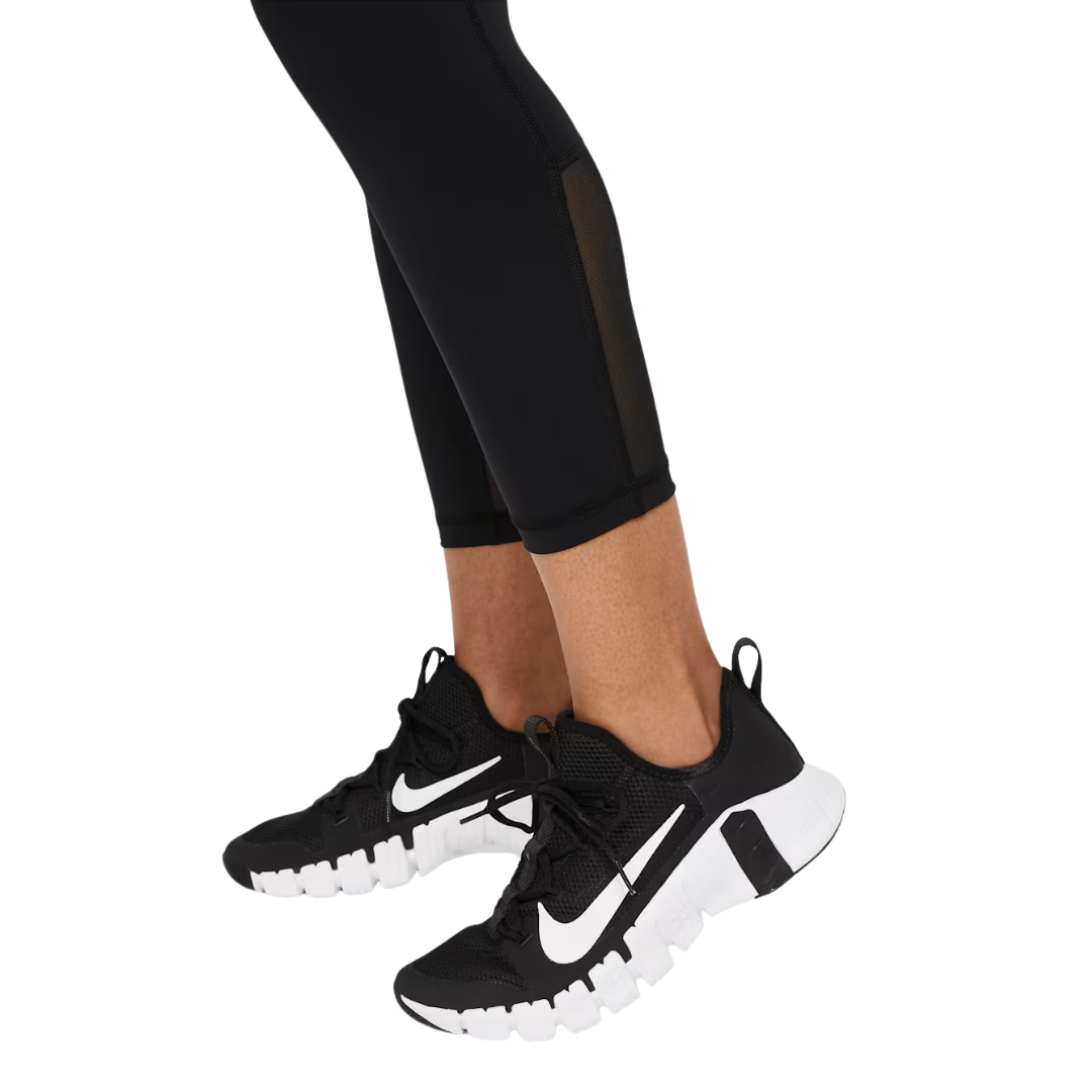 Nike Pro Mid-Rise Crop Mesh-Panel Leggings - Women's