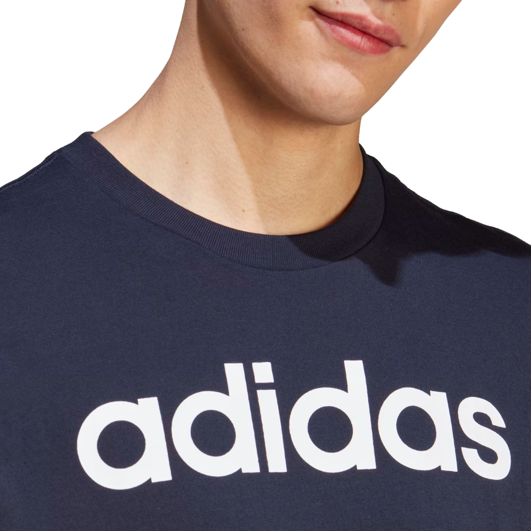adidas Essentials Single Jersey Linear Embroidered Logo Tee - Men's