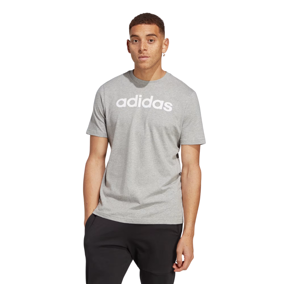 adidas Essentials Single Jersey Linear Embroidered Logo Tee - Men's