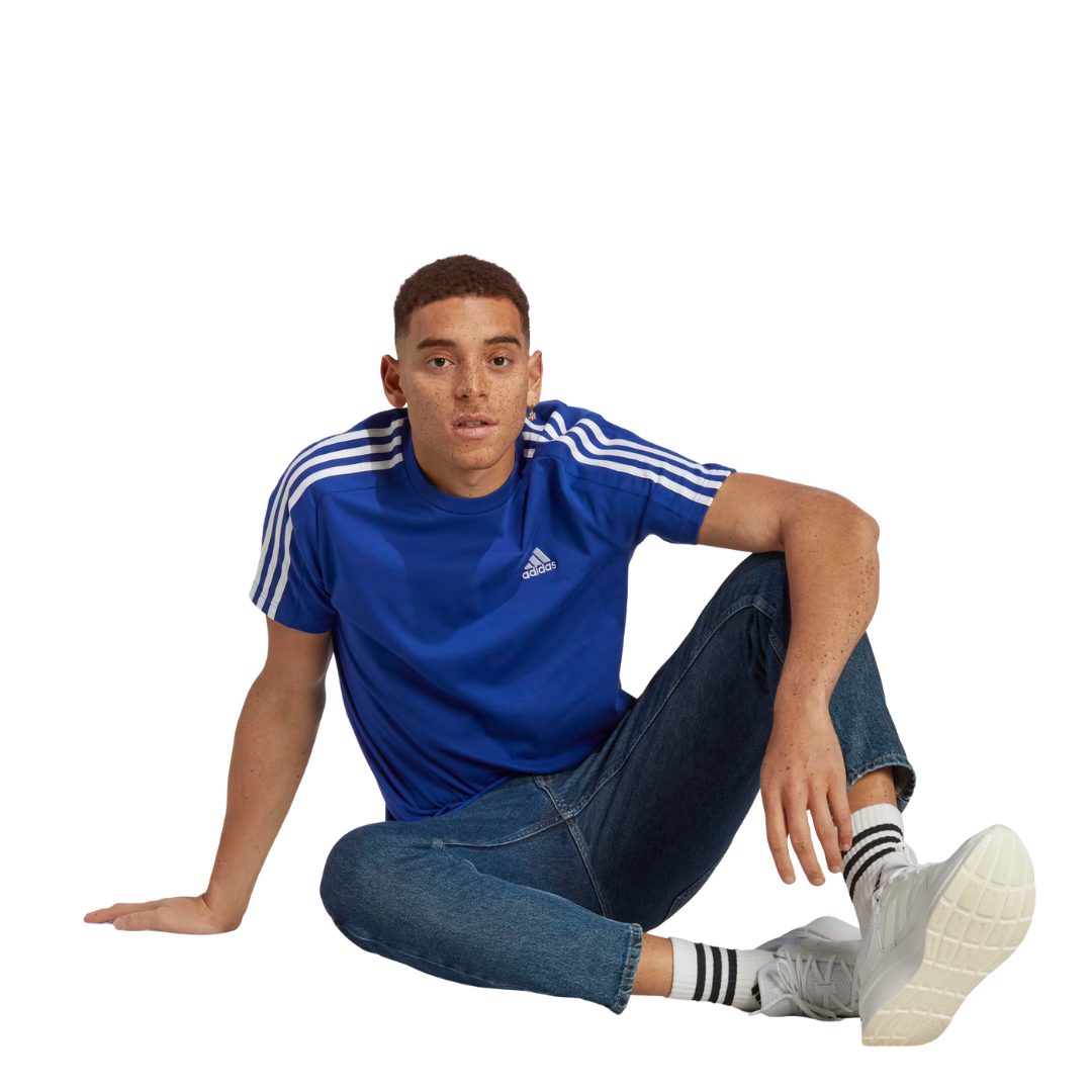 adidas Essential Single Jersey 3-Stripes Tee - Men's