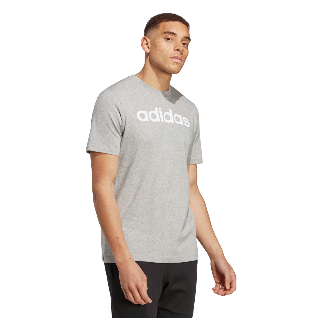 adidas Essentials Single Jersey Linear Embroidered Logo Tee - Men's