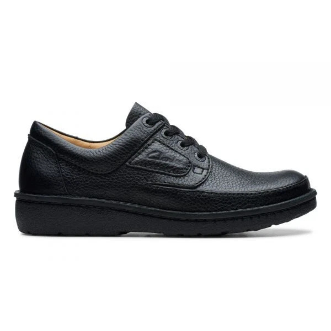 Clarks Nature II Black Grained Leather - Men's