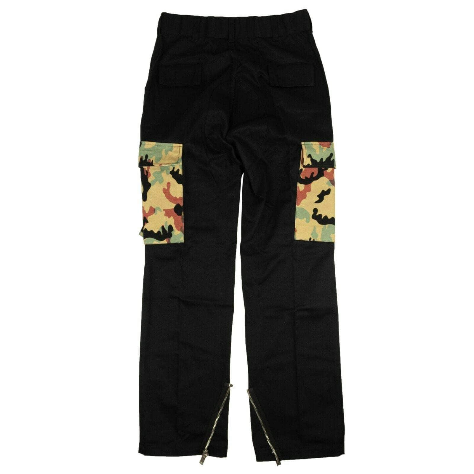 424 ON FAIRFAX 250-500, 424-on-fairfax, channelenable-all, chicmi, couponcollection, gender-mens, main-clothing, mens-cargo-pants, size-l Black Brown  And Green Camo Cargo Pants