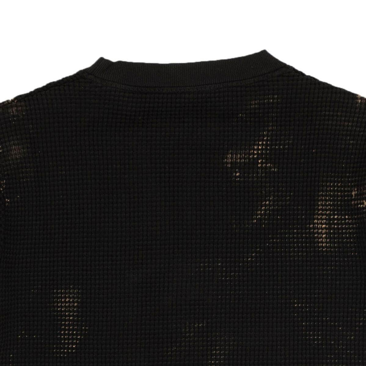 424 ON FAIRFAX 250-500, 424-on-fairfax, channelenable-all, chicmi, couponcollection, gender-mens, main-clothing, mens-crewnecks, mens-shoes, size-m, size-s, size-xs Black And Brown Waffle Crewneck Layered T-Shirt