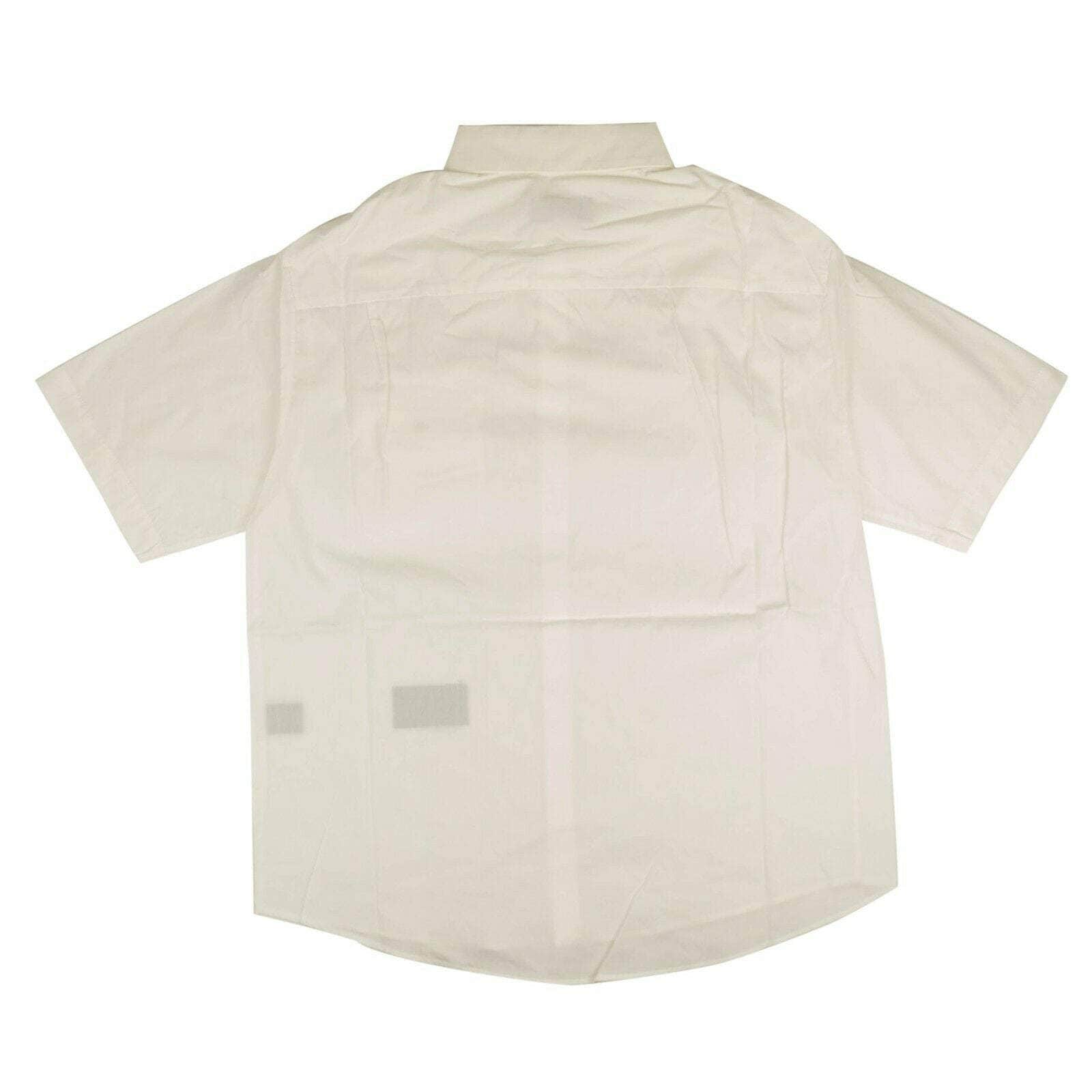 424 ON FAIRFAX 250-500, 424-on-fairfax, channelenable-all, chicmi, couponcollection, gender-mens, main-clothing, mens-shoes, size-l, size-m, size-s, size-xl, size-xs White Short Sleeve Red Logo Patch Button Down