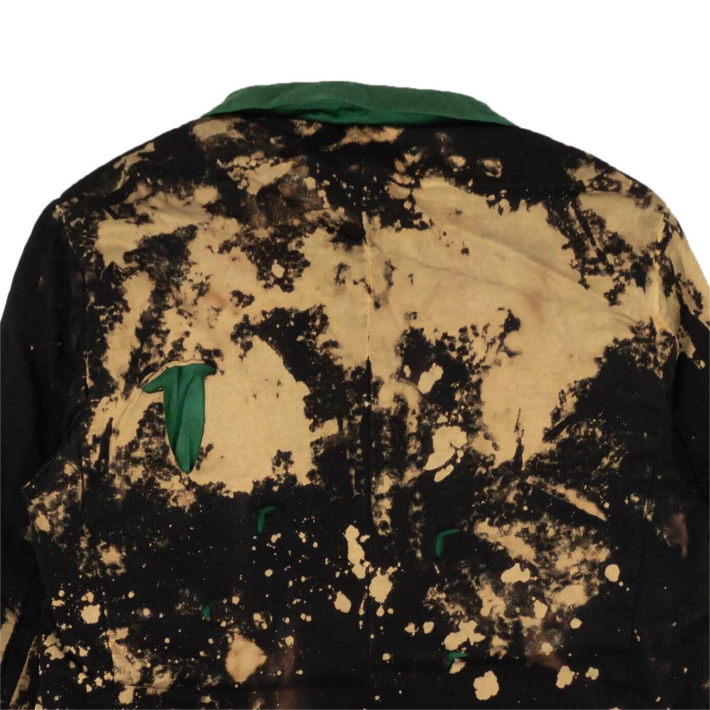 424 ON FAIRFAX 424-on-fairfax, 500-750, channelenable-all, chicmi, couponcollection, gender-mens, main-clothing, mens-shoes, size-46, size-48, size-50, size-52 Black And Green Distressed Bleached Blazer