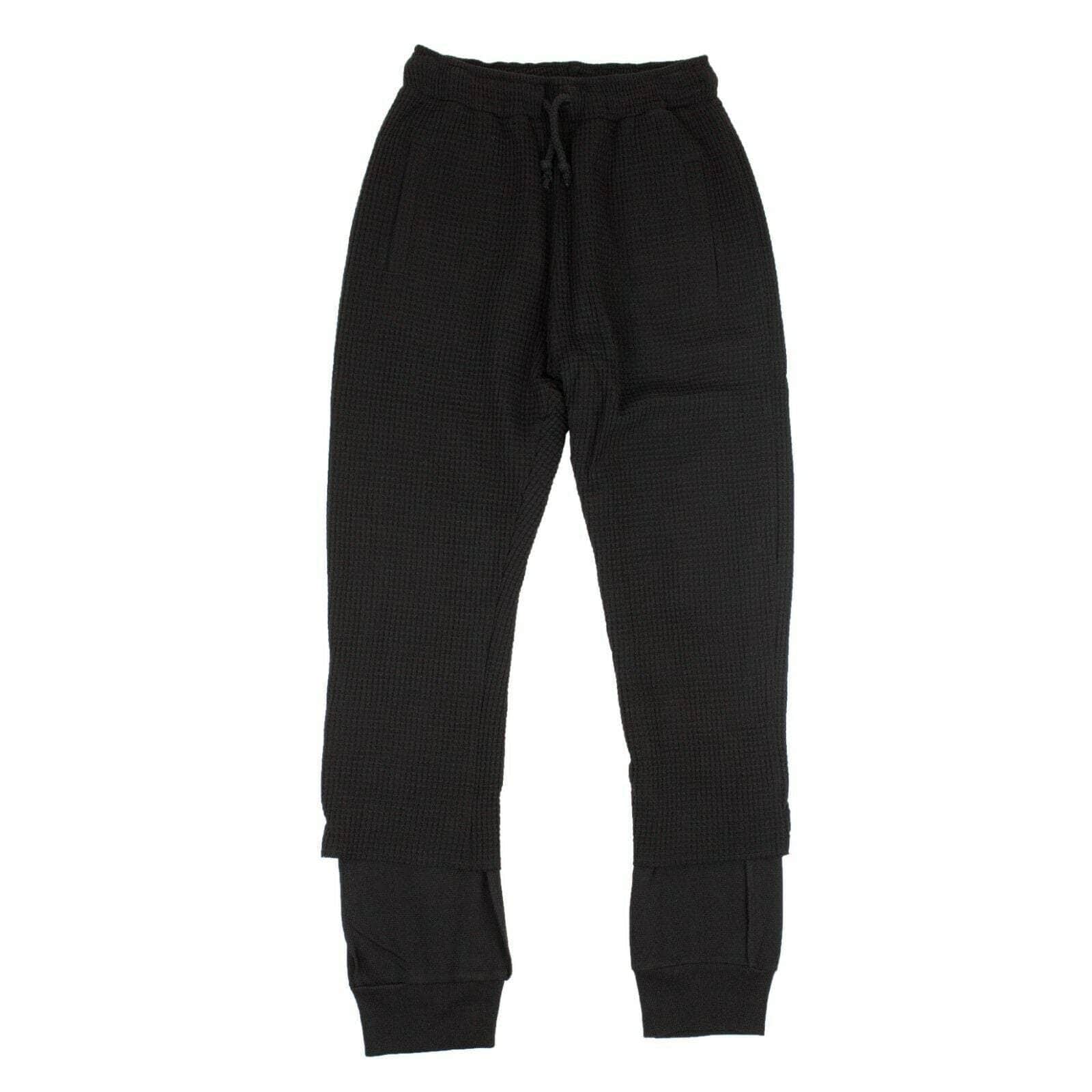 424 ON FAIRFAX 424-on-fairfax, channelenable-all, chicmi, couponcollection, gender-mens, main-clothing, mens-joggers-sweatpants, size-xs, under-250 XS Black Waffle Ribbed Sweatpants 87AB-424-1062/XS 87AB-424-1062/XS