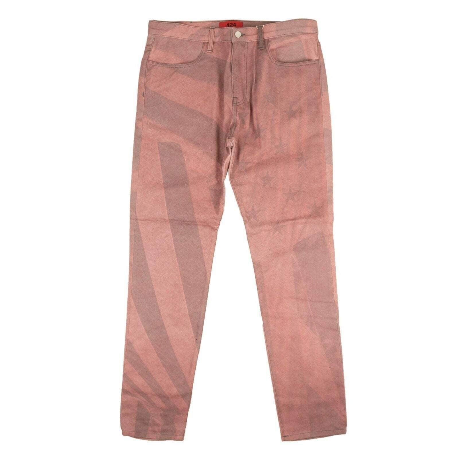 424 ON FAIRFAX 95-424-1036/29 NWT 424 ON FAIRFAX Pink American Flag Denim Jeans Size 29 $620 95-424-1036/29