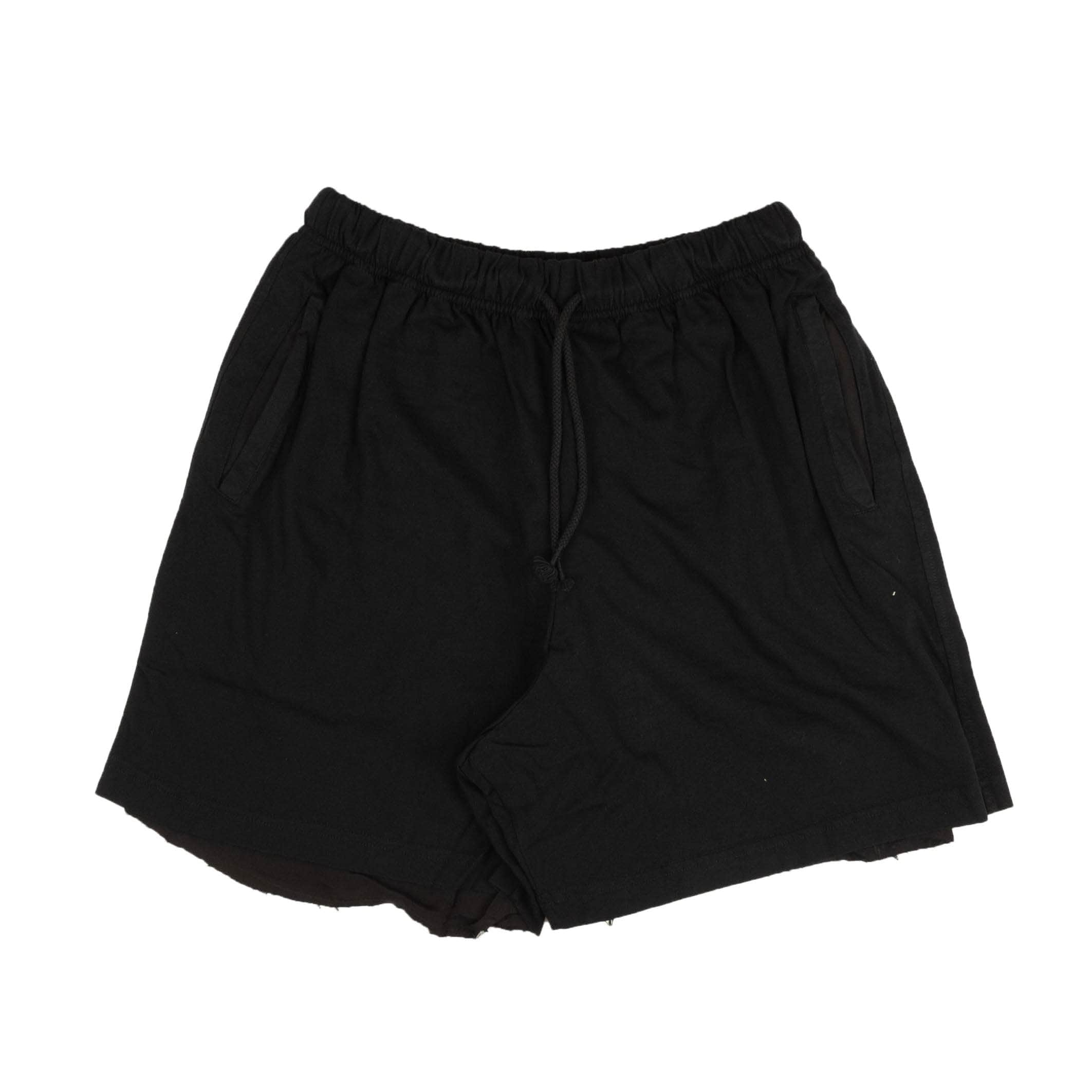 424 ON FAIRFAX 95-424-1060/M NWT 424 ON FAIRFAX Black Frayed Edge Cotton Drawstring Shorts Size M $415 95-424-1060/M