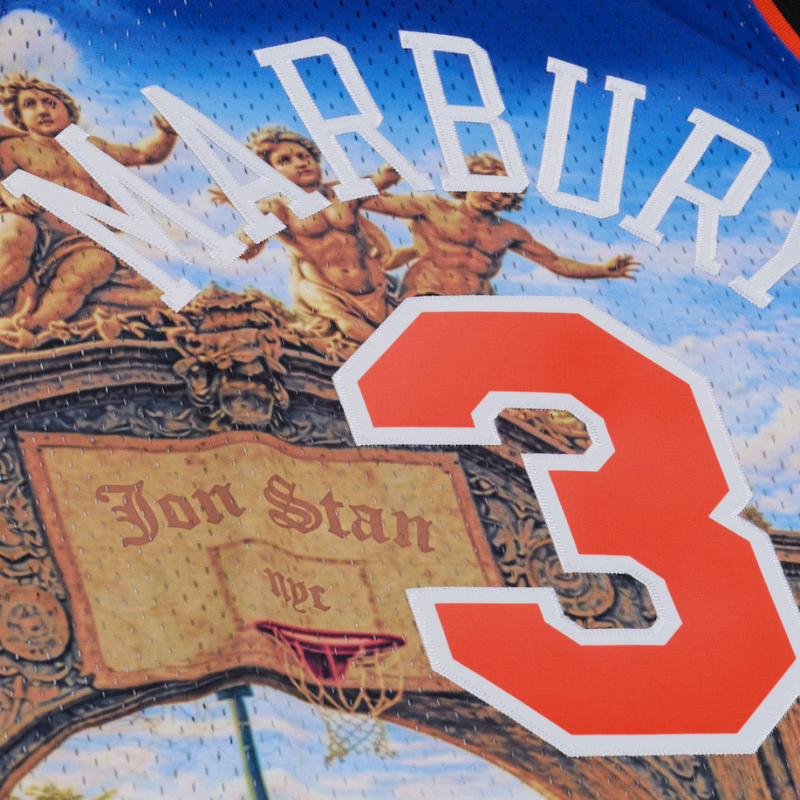 Stephon Marbury New York Knicks M&N x Jon Stan Blue Swingman Jersey