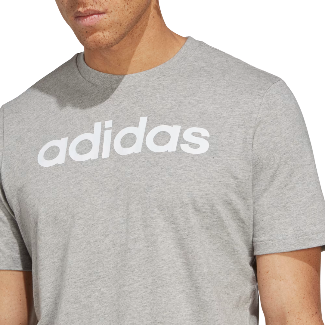 adidas Essentials Single Jersey Linear Embroidered Logo Tee - Men's