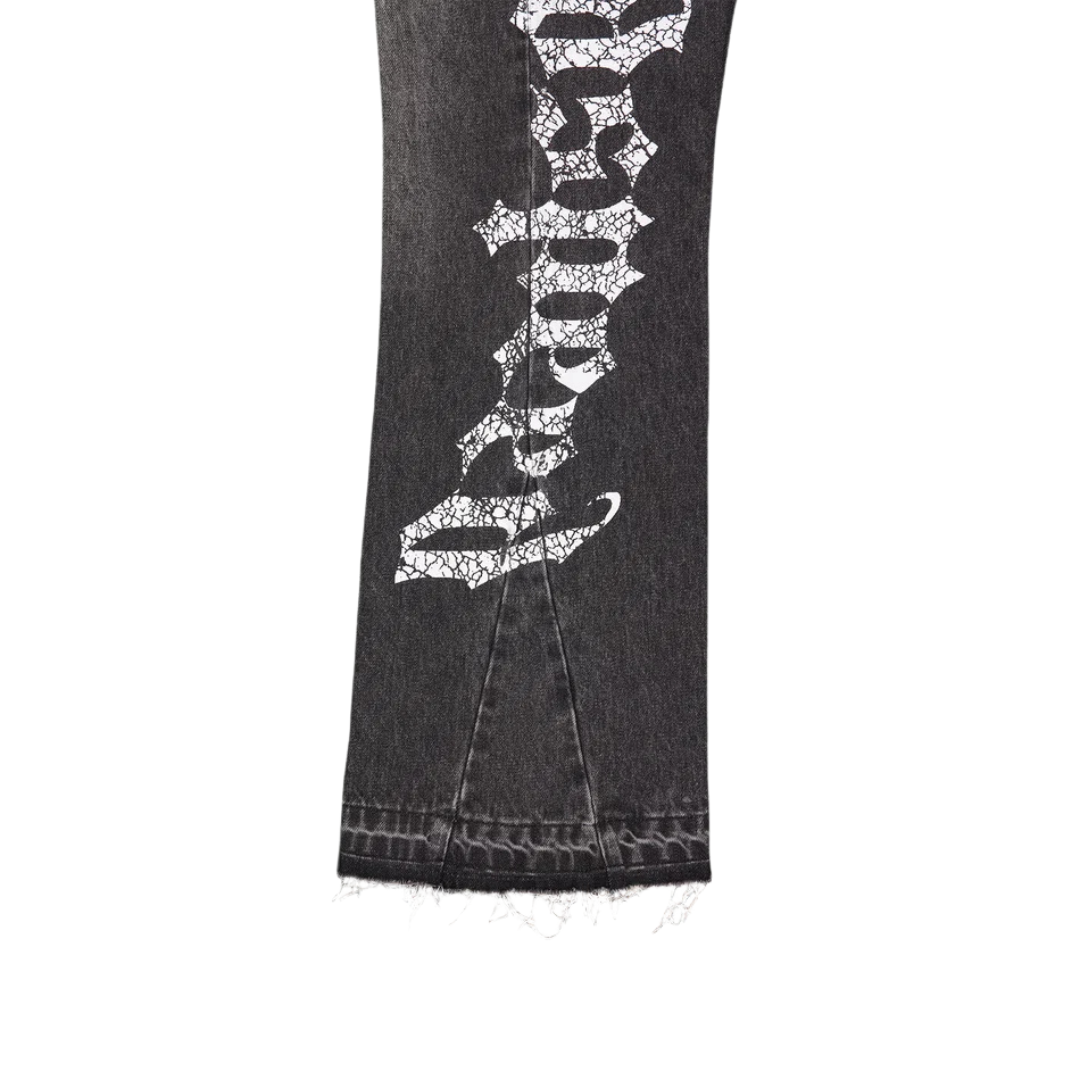Godspeed Og Logo Flared Denim Printed - Men's