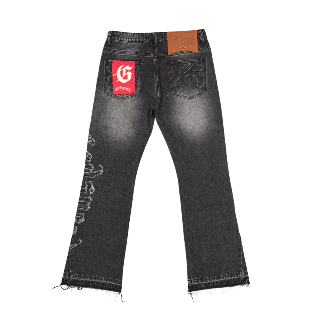 Godspeed Og Logo Flared Denim Stitched - Men's