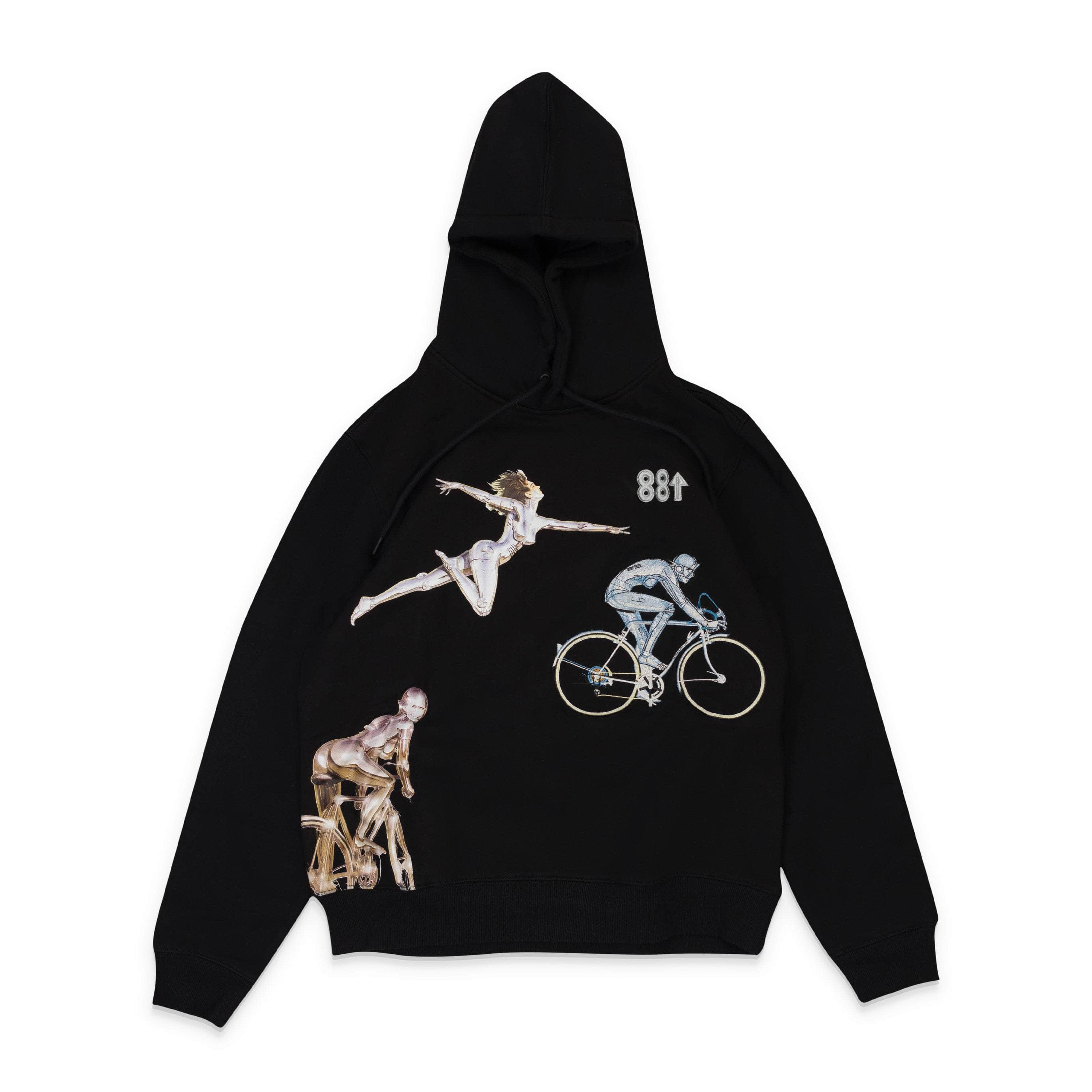 88 RISING x SORYAMA 95-RIS-1001/M NWT 88 RISING X SORYAMA BLACK 88SORAYAMA DIGITAL ROBOTS AR HOODIE SIZE M $230 95-RIS-1001/M