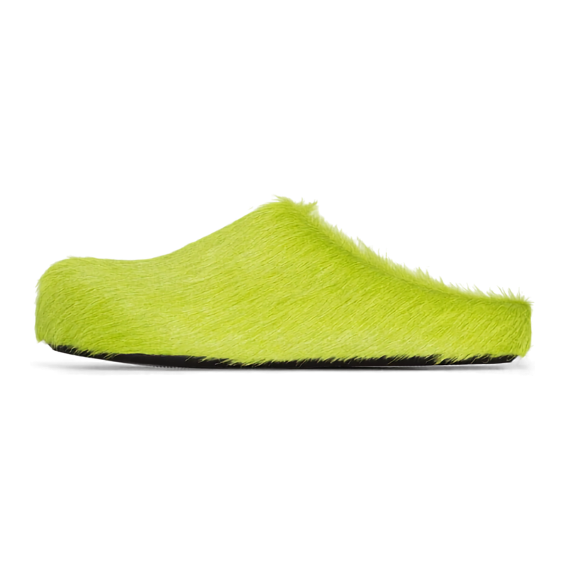 Marni 'Fussbett Sabot' Green Slides