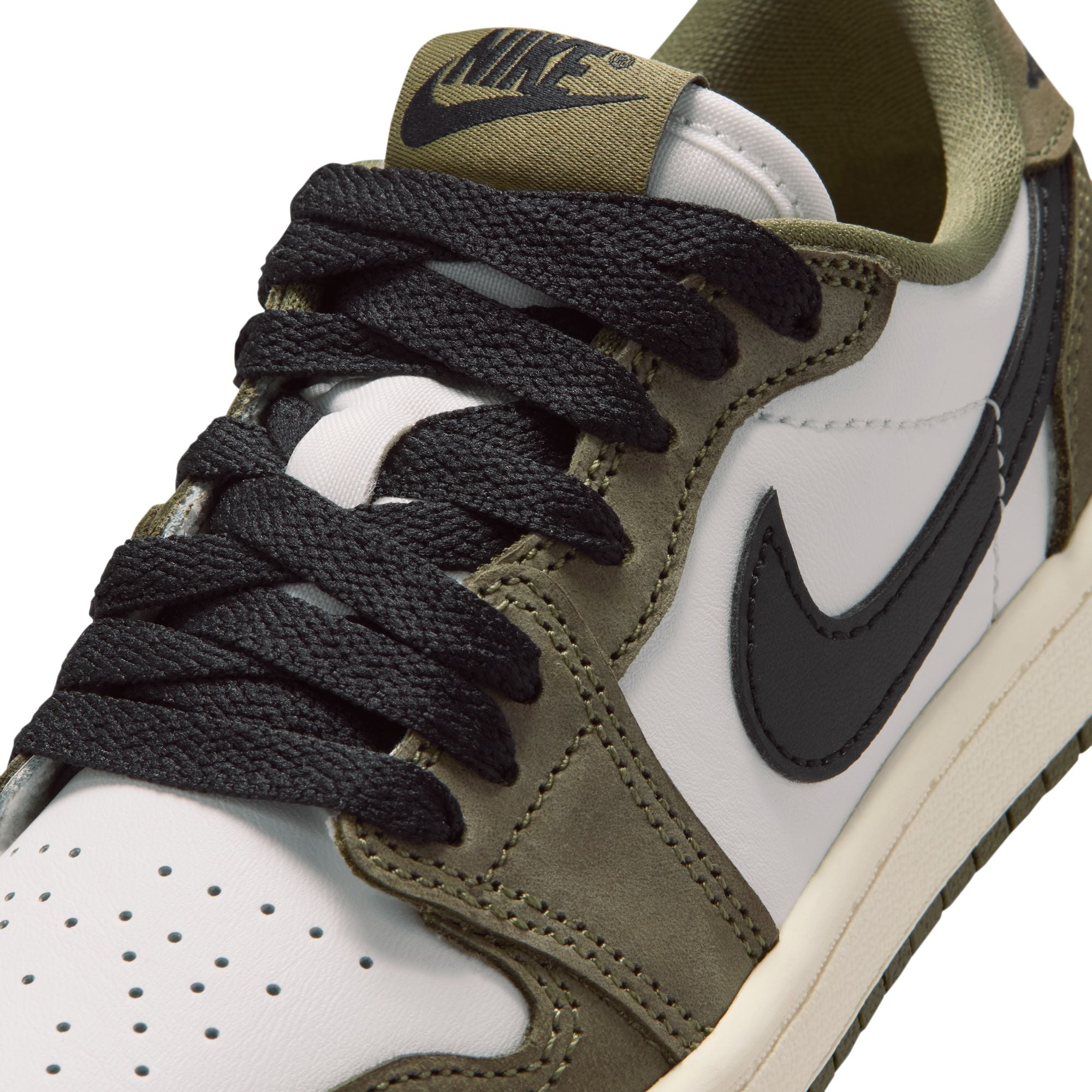Air Jordan 1 Retro Low "Medium Olive" - Preschool