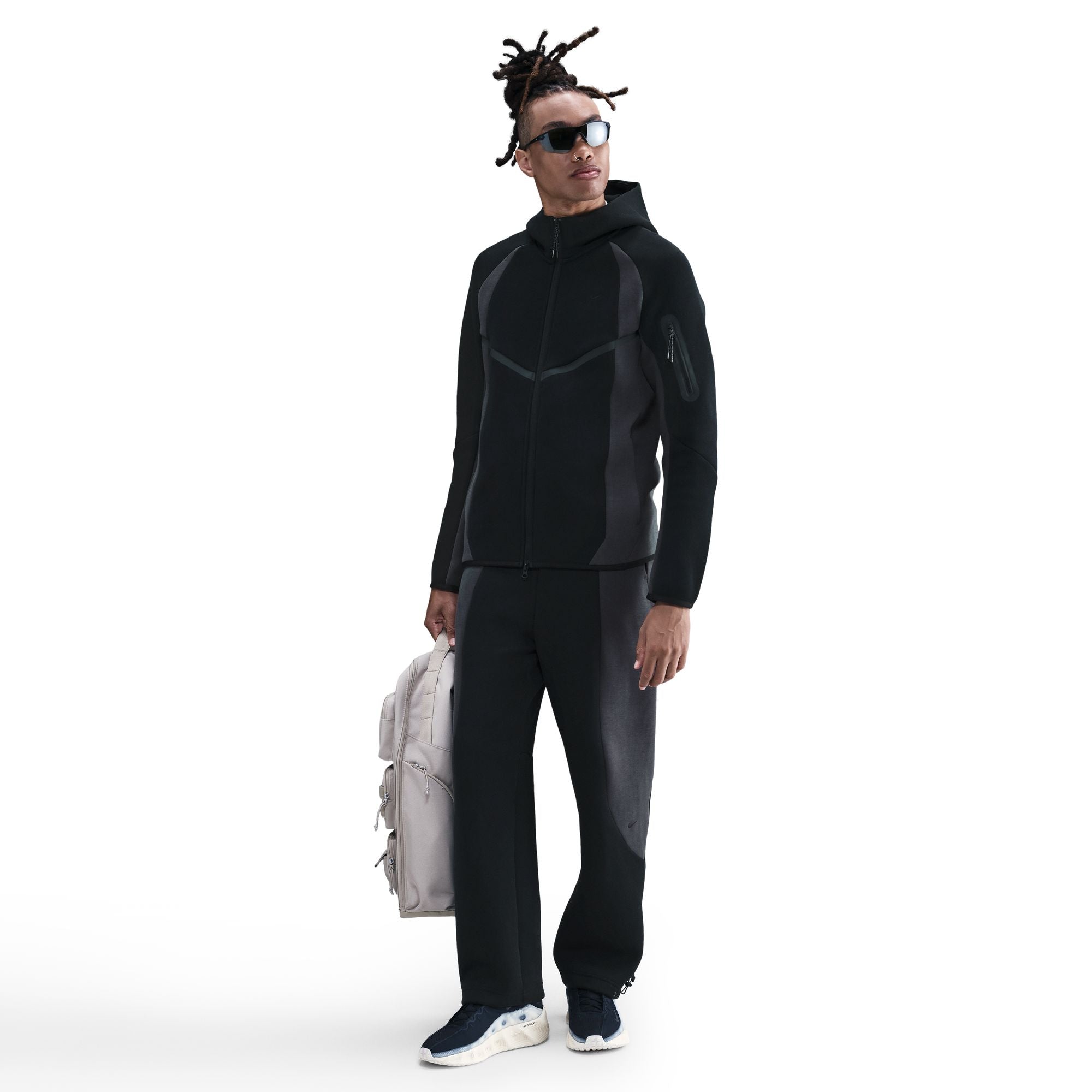 Nike Tech Color-Block Open-Hem Fleece Pants - Men's