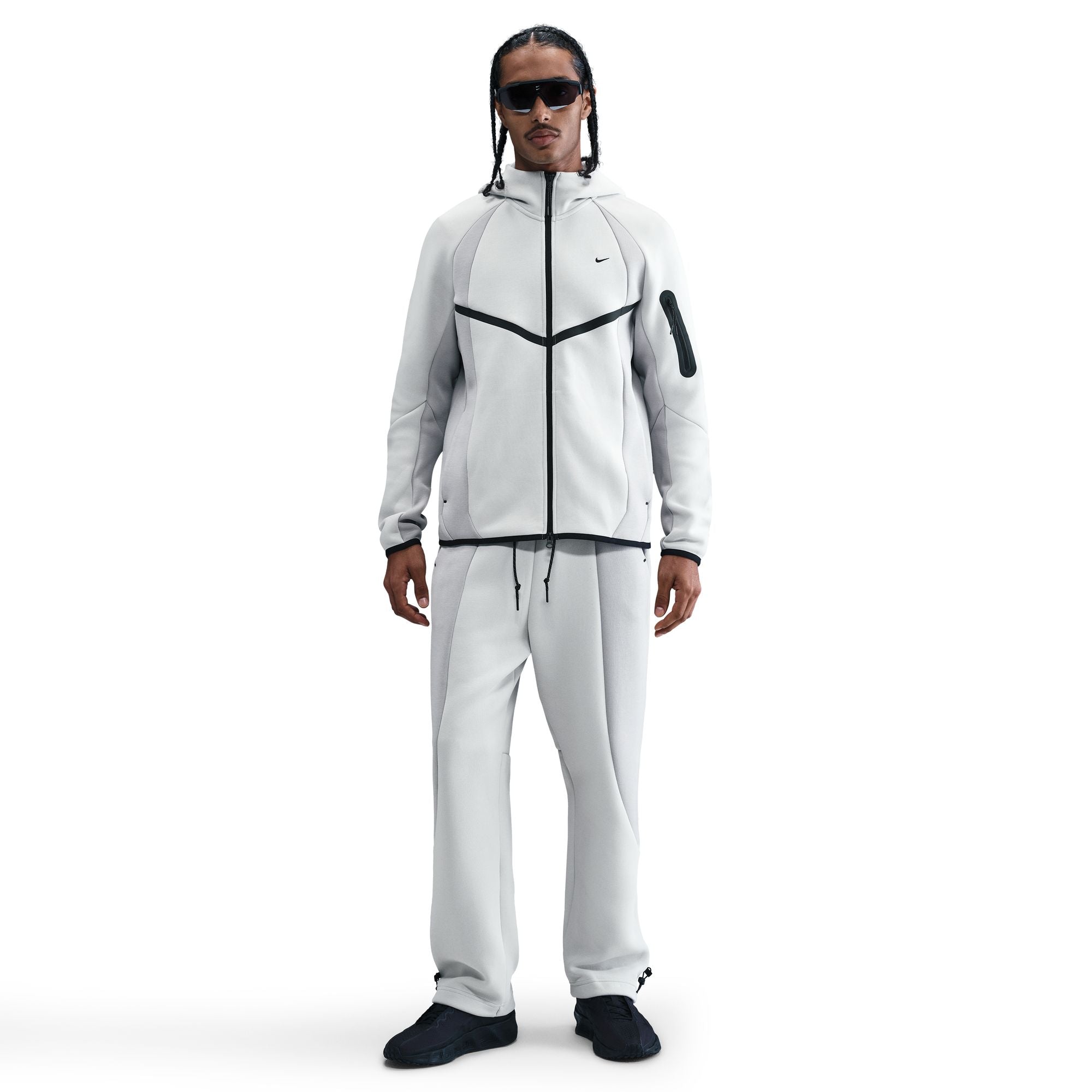 Nike Tech Color-Block Open-Hem Fleece Pants - Men's