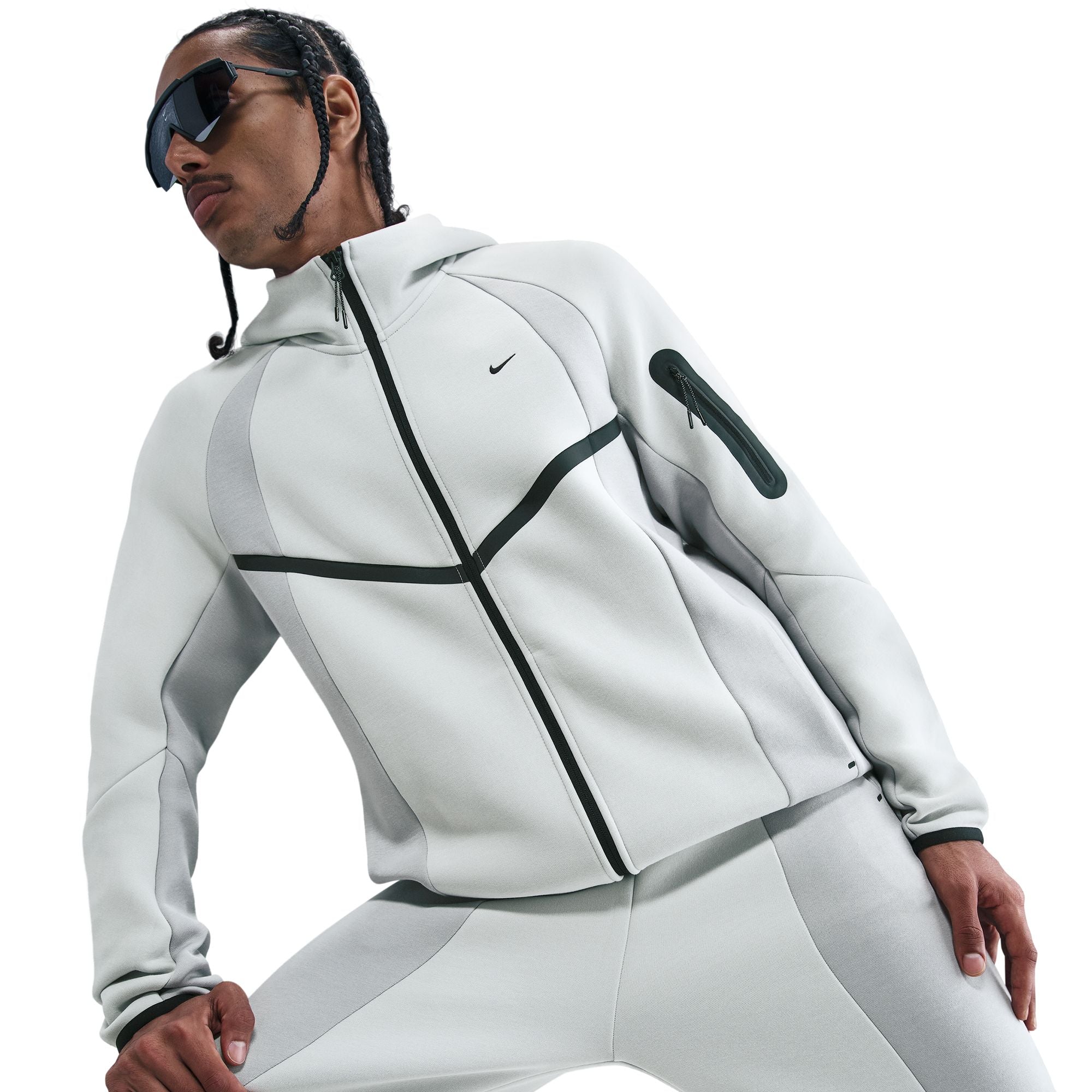 Nike Tech Full-Zip Color-Block Fleece Windrunner Jacket - Men's
