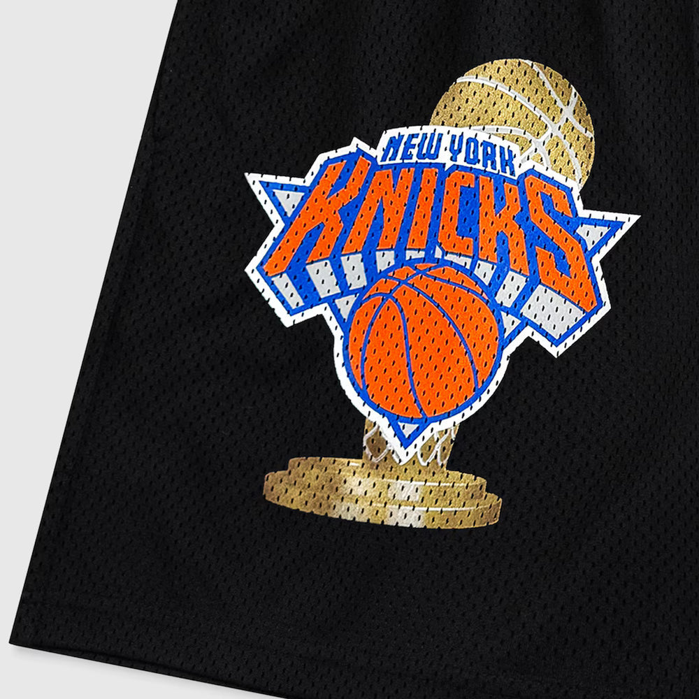 Eric Emanuel 'Championship Knicks' Black & Gold Shorts - view 2