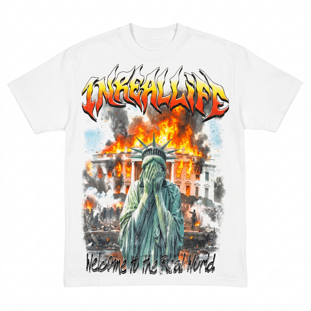 In Real Life White House Burning Tee - Men's