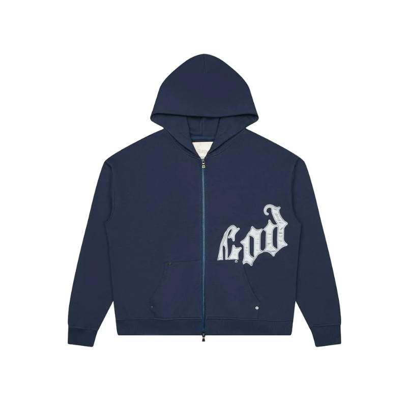 Godspeed OG Logo V2 Navy & Silver Hoodie