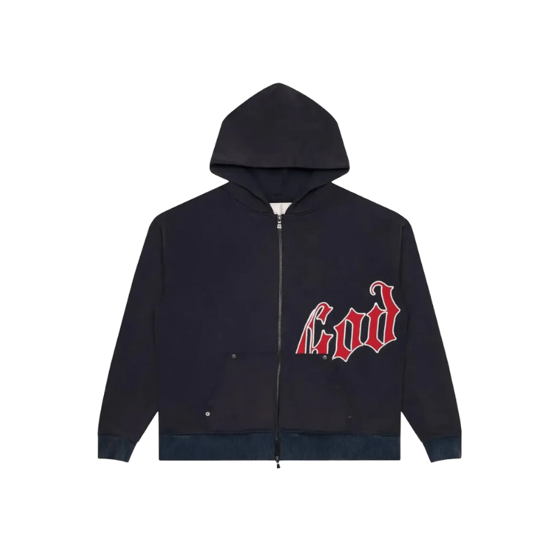 Godspeed OG Logo V2 Navy & Red Hoodie - Men's
