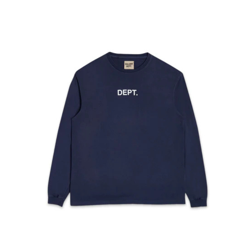 Gallery Dept 'Logo' Navy & White LS Tee	- Men's