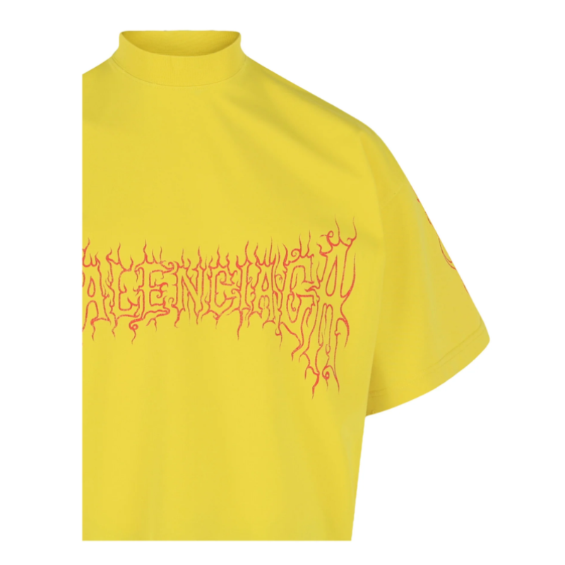 Balenciaga Yellow Darkwav Tee	- Men's