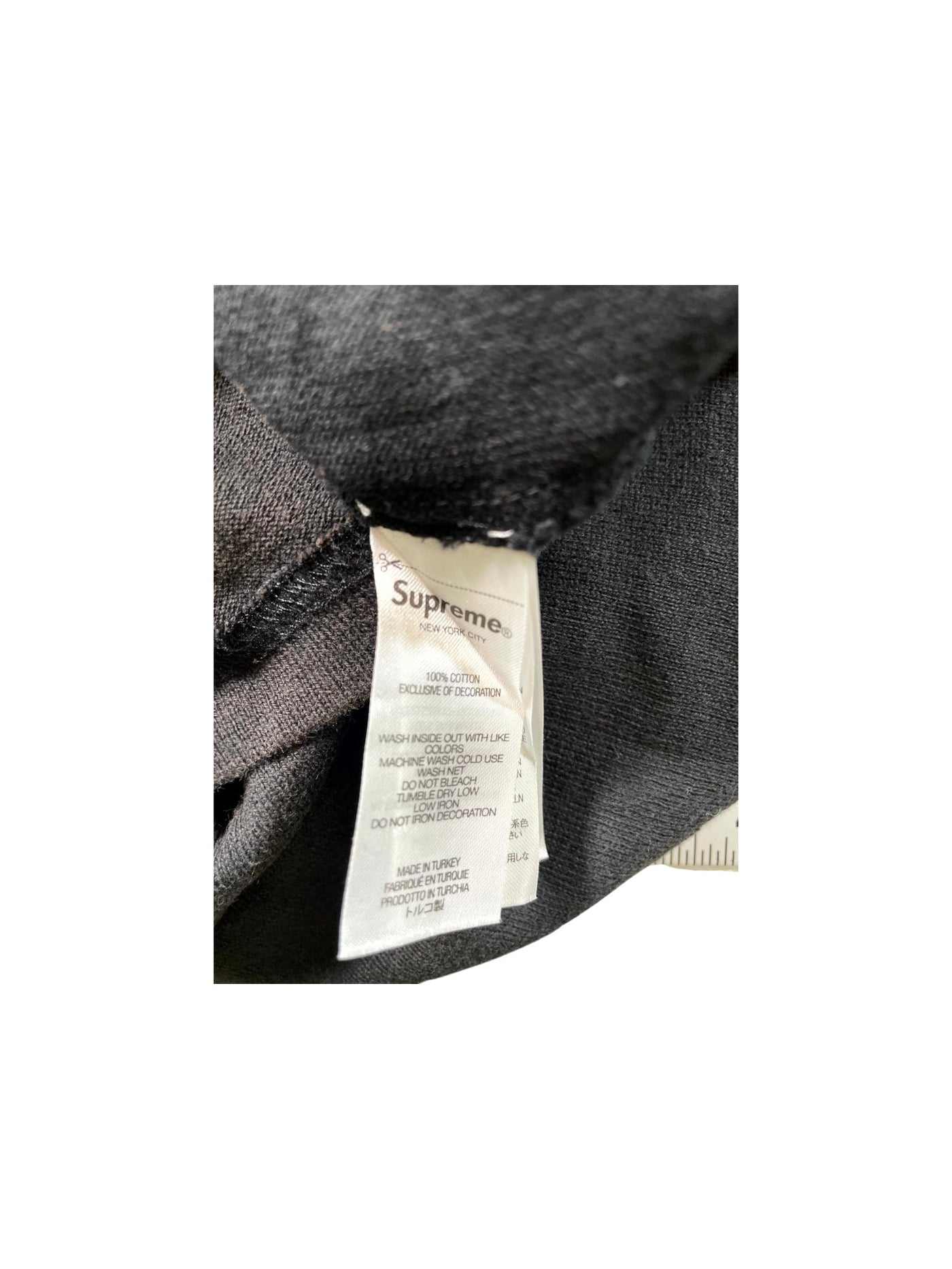 Supreme 'Raglan' Black & Orange Long Sleeve Tee - view 3