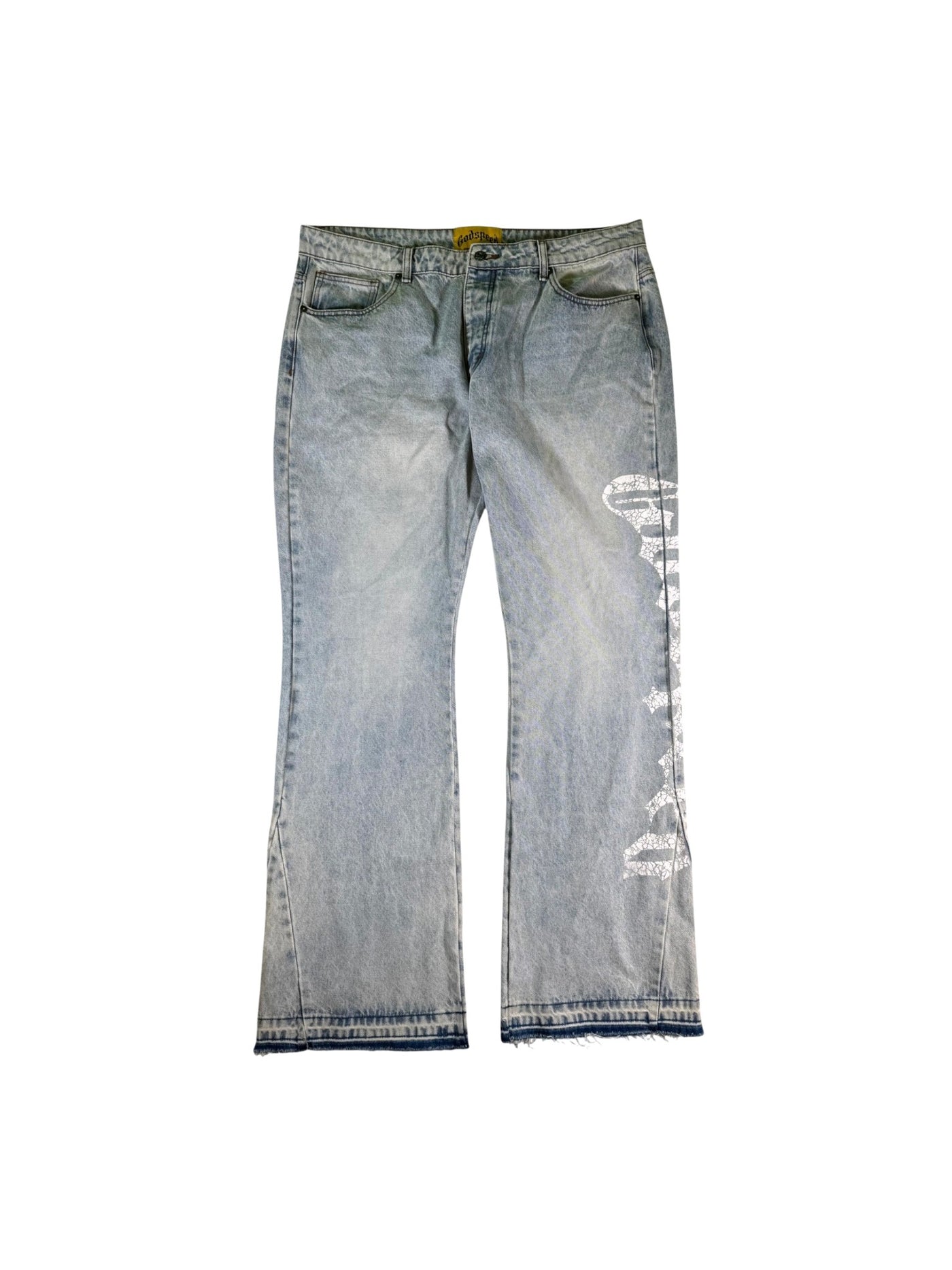 Godspeed 'OG Logo Flared' Light Wash Jeans