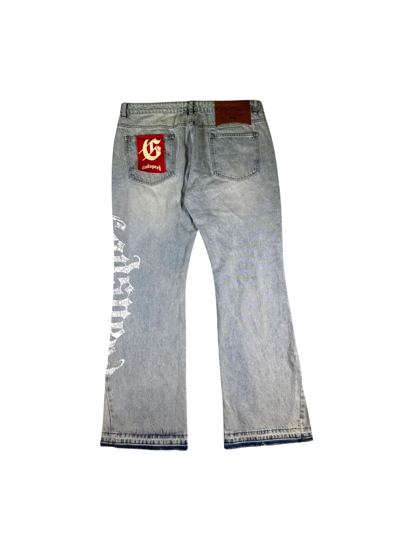 Godspeed 'OG Logo Flared' Light Wash Jeans - view 2