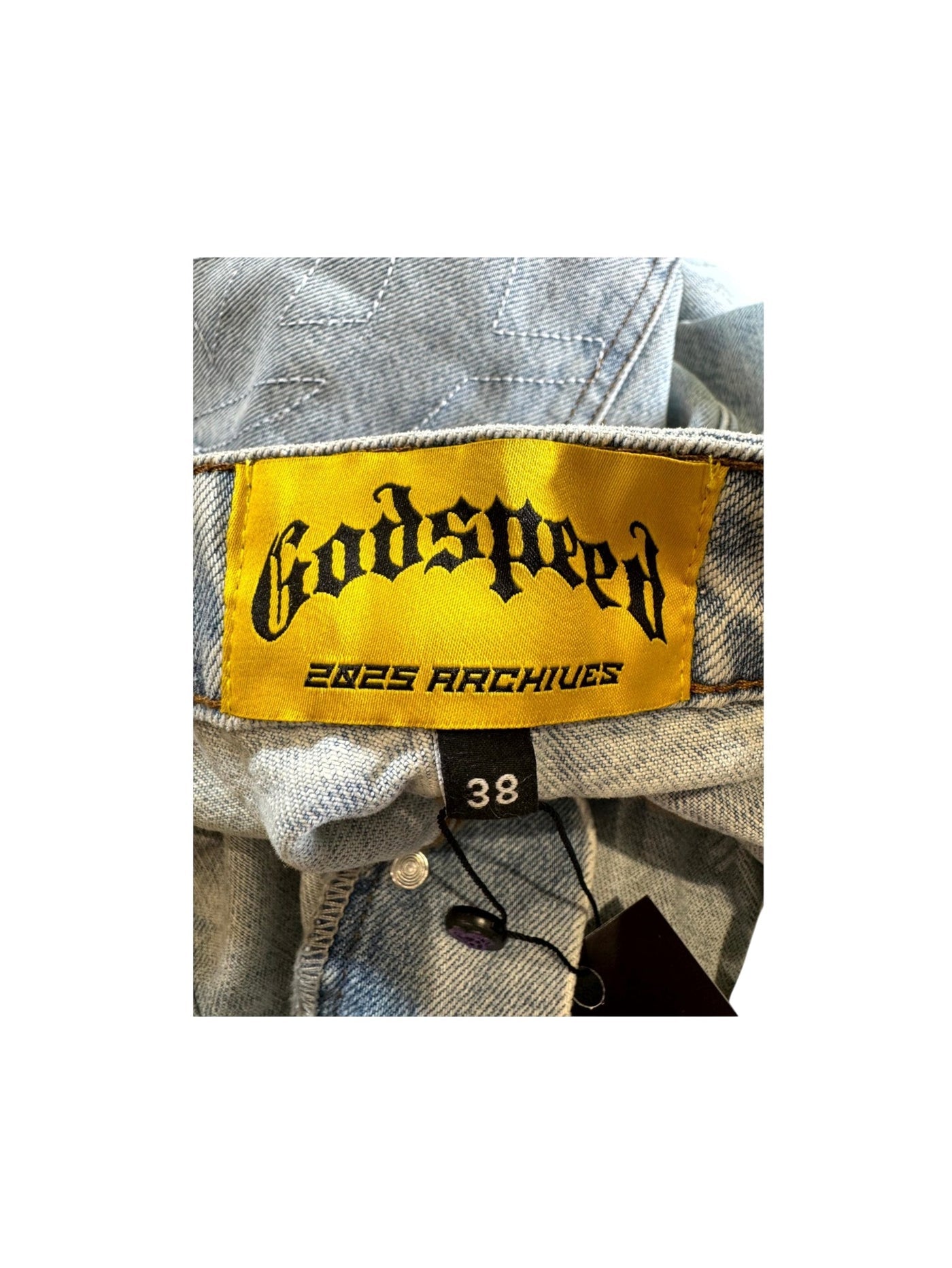 Godspeed 'OG Logo Flared' Light Wash Jeans - view 4