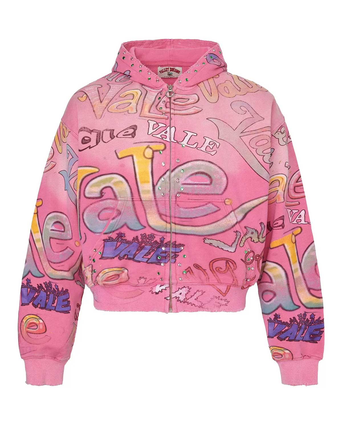 Vale Forever 'Bubblegum' Pink Zip Up Hoodie