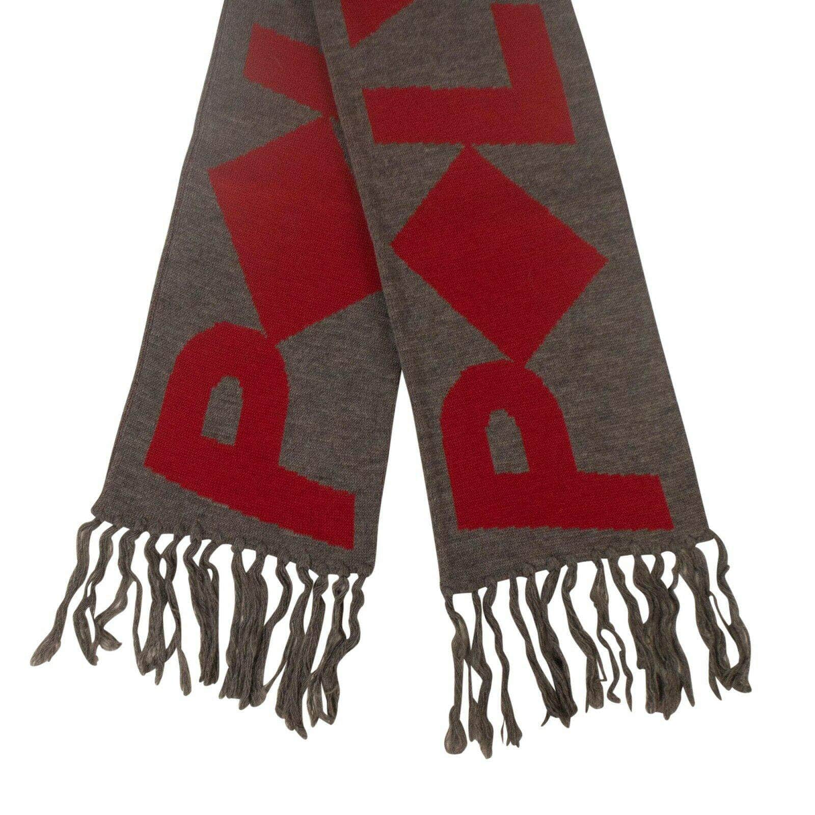 A-COLD-WALL* 250-500, a-cold-wall, couponcollection, gender-mens, main-accessories, Scarf Intarsia Fringed Scarf - Gray And Red 87AB-ACW-3002 87AB-ACW-3002