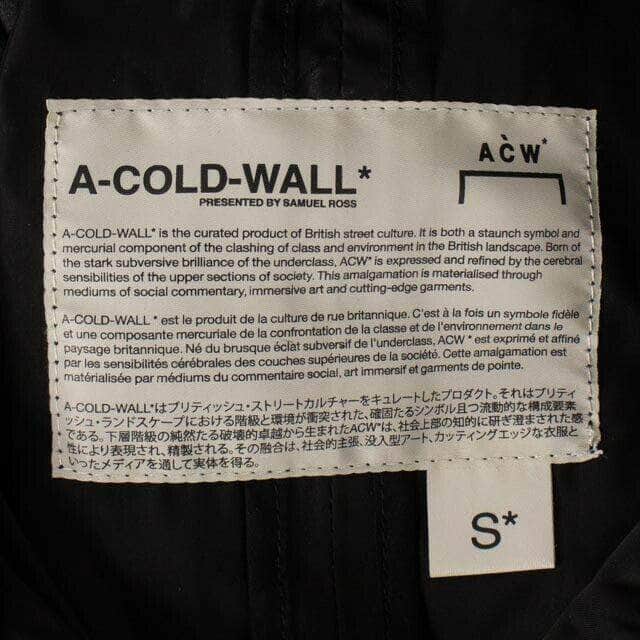 A-COLD-WALL* 500-750, a-cold-wall, couponcollection, gender-mens, jacket, main-clothing, mens-jacket, size-l, size-m, size-s S Asymmetric Drawstring Jacket - Black 87AB-ACW-1029/S 87AB-ACW-1029/S