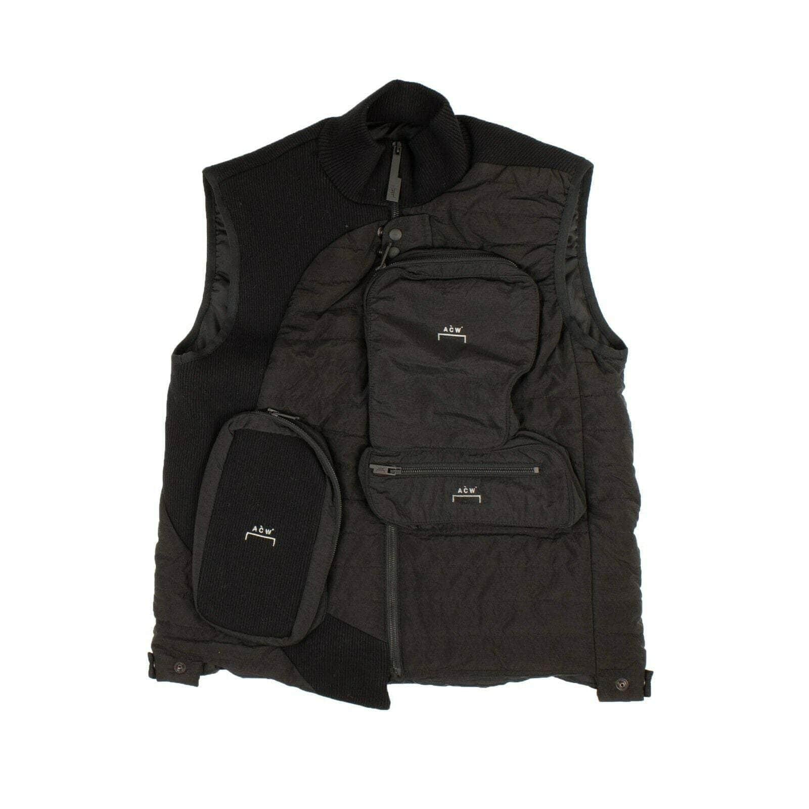 A-COLD-WALL* 750-1000, a-cold-wall, channelenable-all, chicmi, couponcollection, gender-mens, main-clothing, mens-down-puffer-jackets, mens-shoes, size-l, size-m, size-s Black Down Turtleneck Vest