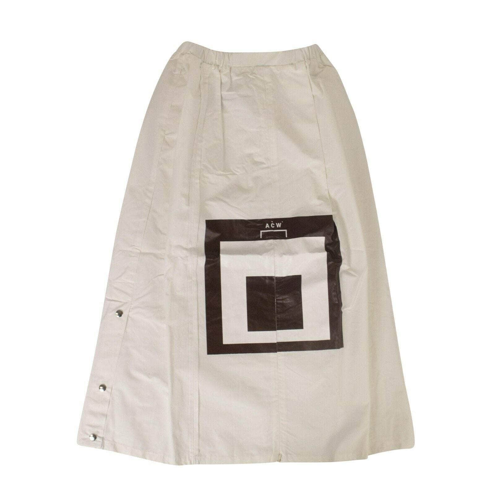 A-COLD-WALL* 87AB-ACW-1026/S NWT A-COLD-WALL* White Cotton Snap Midi Skirt Size S $530 87AB-ACW-1026/S