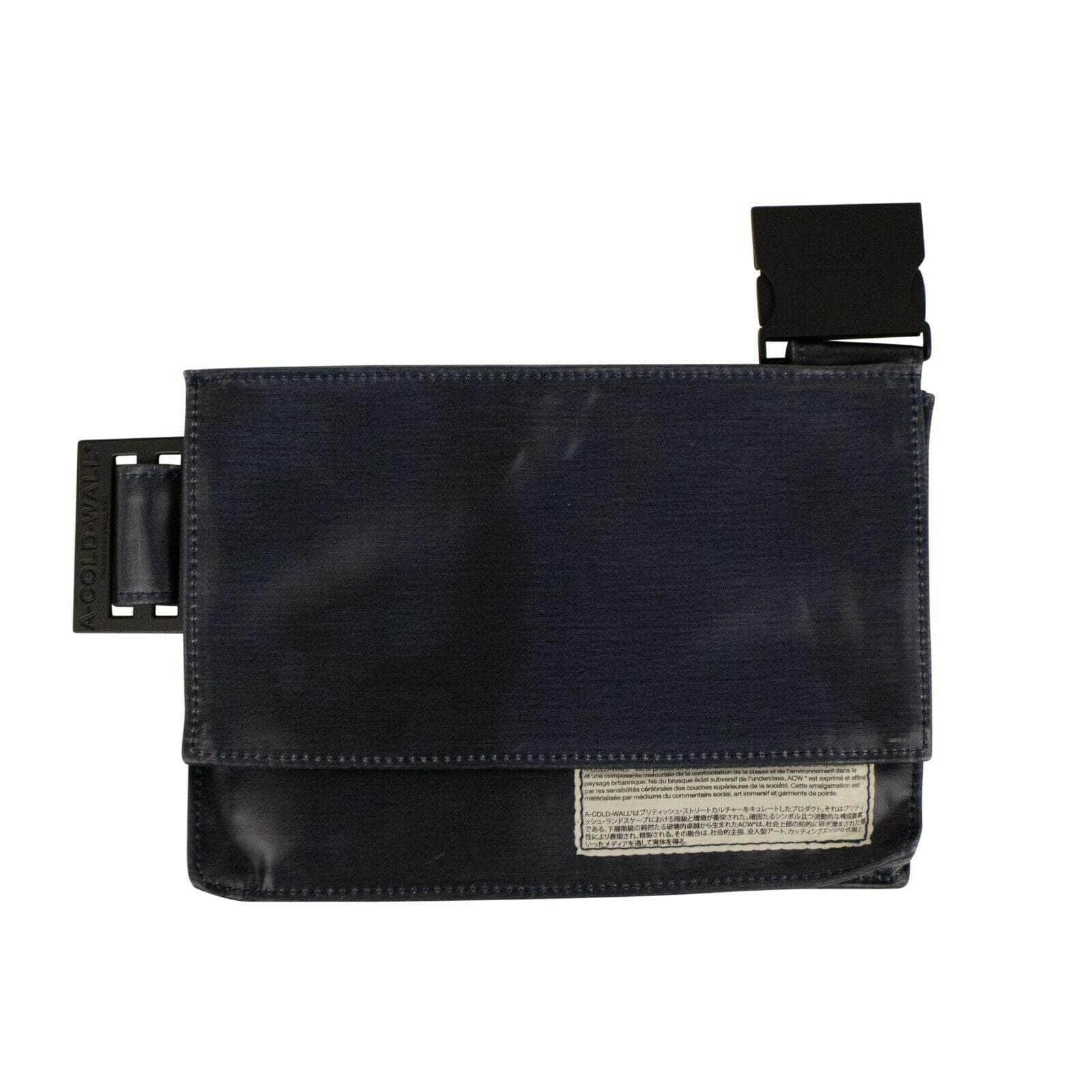 A-COLD-WALL* 87AB-ACW-3008 NWT A-COLD-WALL* Blue Leather Utility Crossbody Bag $325 87AB-ACW-3008