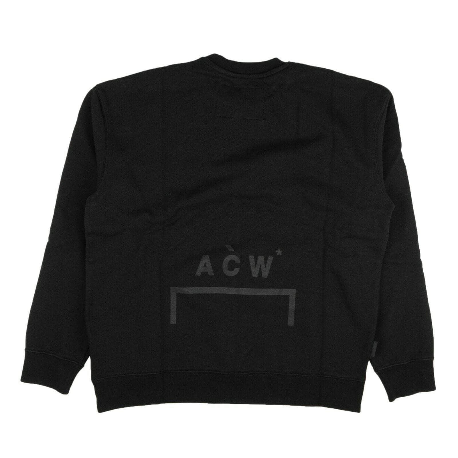 A-COLD-WALL* a-cold-wall, channelenable-all, chicmi, couponcollection, gender-mens, main-clothing, mens-shoes, size-m, size-s, size-xs, under-250 Black Logo Crewneck Sweatshirt